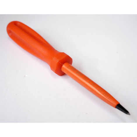 Pointe acier 7x80mm isolée 1000V orange manche tournevis DERANCOURT (1/2)