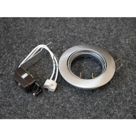 Spot encastré alu brossé orientable rond Ø 83mm pour ampoule GU5.3 12V (non incl) alim non fournie IP20 Be Good SEET (1/2)