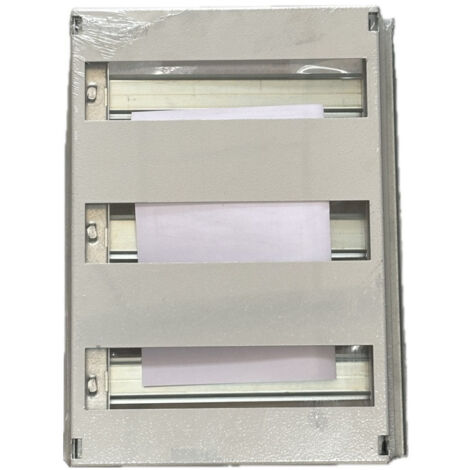 Chassis modulaire rail DIN + plastron 3 rangées de 11,6 modules (35M ...