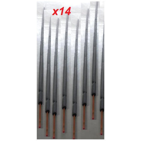 Lot de 14 barres de cuivre isolée de 4m (soit 56m) Ø 1/2" avec isolant noir Ep 13mm M1-NF 116°C norme EN12735/1 Bl-s3-d0 EID