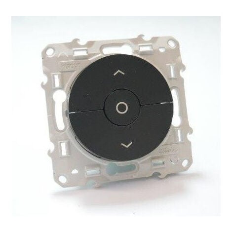 Mécanisme interrupteur pour volet roulant 3 positions support + enjoliveur gris anthracite sans plaque Odace SCHNEIDER