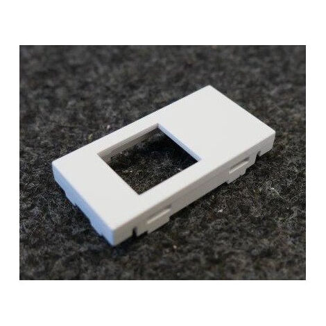 Enjoliveur 1 poste 1 module blanc pure pour prise réseau RJ45 série Gallery HAGER (1/6)