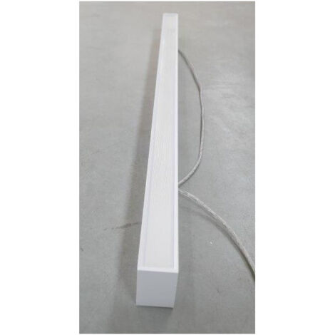 Suspension LED 28W alu blanc 1130x50x72mm 3CCT 3000-4000-5500K 3600lm câble 130cm 100° alim 230V IP20 Officeline TRAJECTOIRE (1/3)
