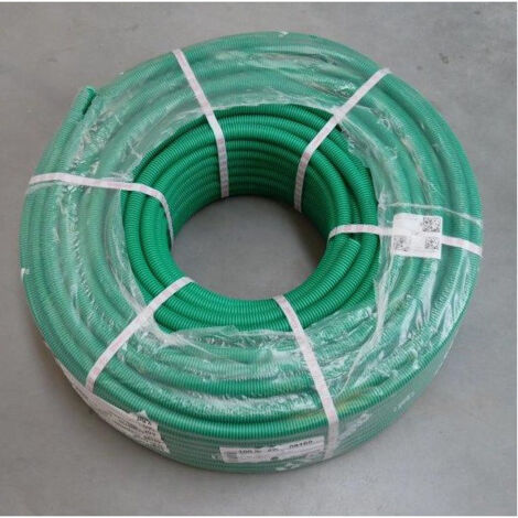 Gaine préfilée ICTA 20mm avec câble antenne coaxial 17VATC verte couronne 100m Chronofil ARNOULD 09160