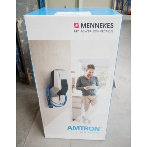 Borne de recharge wallbox monophasée 230V 32A – Puissance 3.7-7.4KW – Prise T2S avec obturateur étanche IP44 – Pour véhicule électrique – Mennekes
