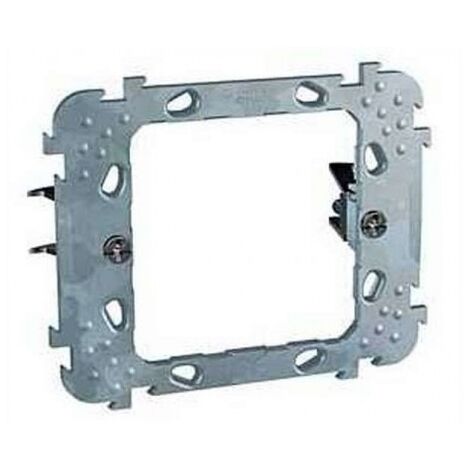 Support de fixation 1 poste 2M special pose verticale renovation entraxe 57mm sans griffe pour appareillafege mural UNICA