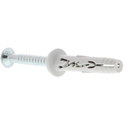 Spit – Cheville à frapper pour béton – Tête plate – 8 x 40 mm – Boîte de 50 chevilles nylon haute performance – Fixation solide et esthétique