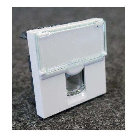 Prise réseau RJ12 blanc 1 poste 2 modules 6 contacts catégorie 3 sans plaque série Mosaic LEGRAND