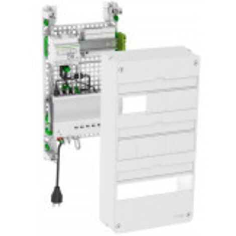 Schneider Electric – Coffret de communication Grade 3S – 8 ports RJ45 CAT6 – Brassage automatique – Longueur câbles 3x13m – Dimensions 500x252x108mm - 8xRJ45