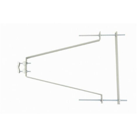 Paire de fixations murales zinc bleu déport 460mm pour mât avec contreplaque ERARD