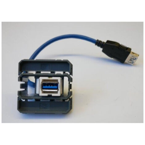 Mécanisme prise USB 3.0 1 poste 2 modules prise traversante sans enjoliveur ni plaque série Gallery HAGER