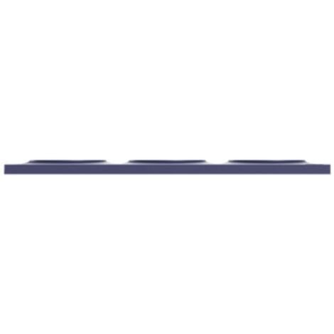 Plaque de finition couleur bleu cobalt 3 postes horiz/vert entraxe 71mm pour appareillage mural Odace Styl