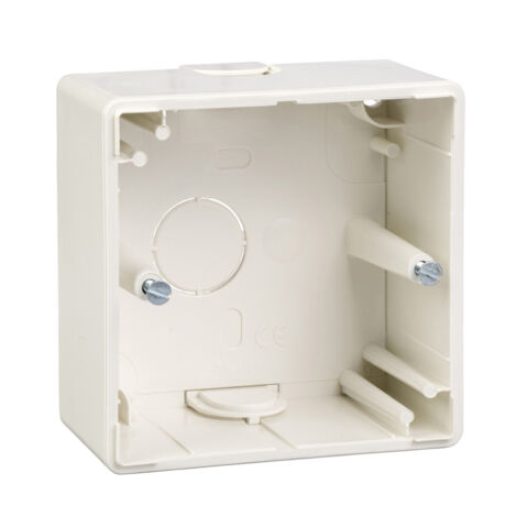 Boitier saillie 1 poste blanc brillant pour appareillage mural Merten Artec M-Smart