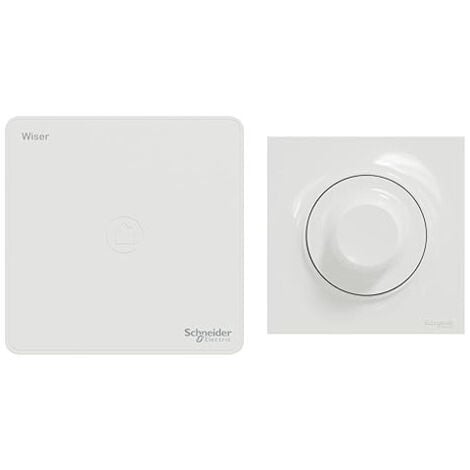 Kit pilotage d'éclairage avec variateur de lumière rotatif avec plaque blanche Odace + passerelle wifi Generation 1 Wiser Home