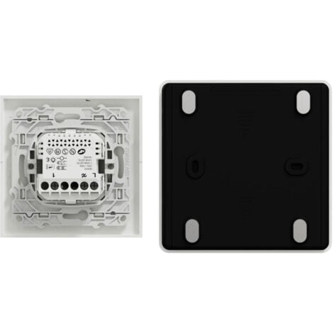 Kit pilotage d'éclairage avec variateur de lumière rotatif avec plaque blanche Odace + passerelle wifi Generation 1 Wiser Home