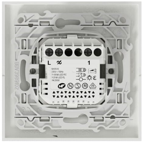 Kit pilotage d'éclairage avec variateur de lumière rotatif avec plaque blanche Odace + passerelle wifi Generation 1 Wiser Home