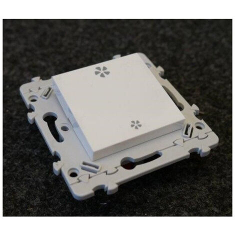 Interrupteur de VMC 2 positions 1 poste 2 modules blanc 10A 250V à vis sans plaque série Essensya HAGER