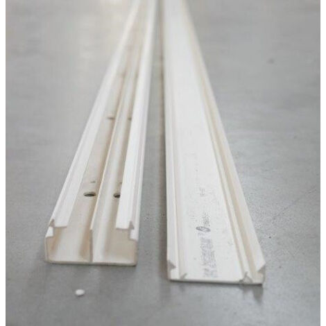 Hager – Goulotte de distribution PVC blanc paloma 35x20mm – 1 cloison avec couvercle sans agrafe – Solution esthétique pour câbles électriques
