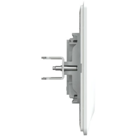 Prise telephone conjoncteur T 8P encastré blanc complet avec plaque fixation vis OVALIS