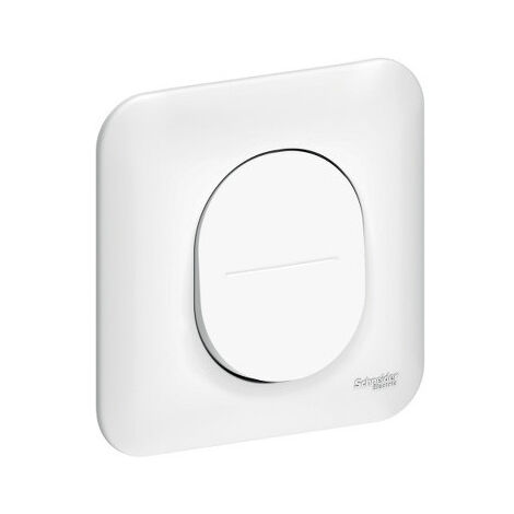 Schneider Electric – Interrupteur va-et-vient 10A encastré blanc complet – Plaque et bornes auto-fixation – Installation rapide pour murs intérieurs