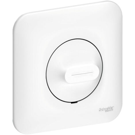 Schneider Electric – Variateur de lumière complet blanc 9-100W – Plaque de bornes auto-fixation – Installation facile – Gamme Ovalis