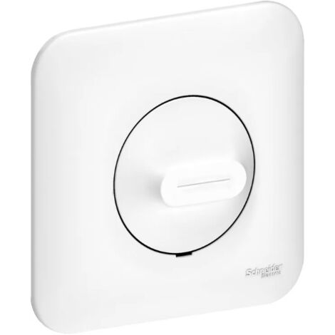Schneider Electric – Variateur de lumière complet 4-400W – Compatible LED, halogène et incandescente – Installation murale avec plaque OVALIS
