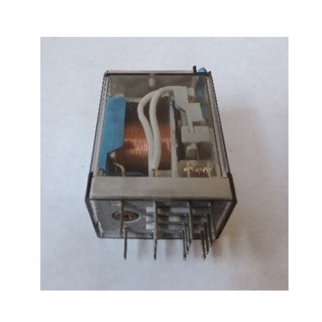 Relais industriel 4RT 7A 12V DC bouton test et indicateur mécanique FINDER 553490120040