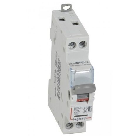 Interrupteur-sectionneur DX³-IS à voyant 2P 400V 32A 1 module LEGRAND 406438 (1/2)