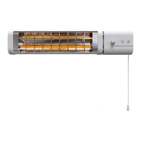 Réglette chauffage electrique infrarouge 750/1500W murale commande à cordelette réversible INFRARED 155 UNELVENT 670016