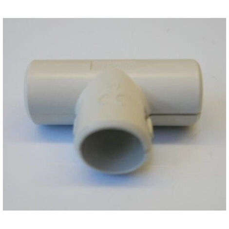 té de dérivation - diamètre 20 mm - pour tube irl - gris - lot de 1 - iboco 20676 (1/2)
