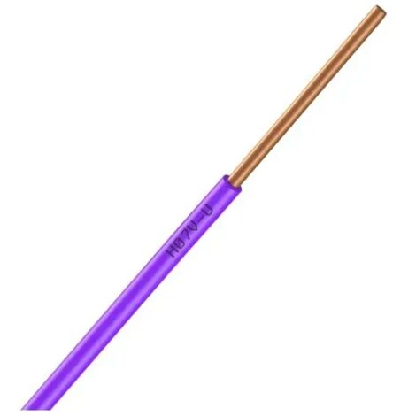 Fil 1x2,5mm² violet rigide H07-VU (couronne de 100m) pour alimentation electrique TRIVENETA 01225052