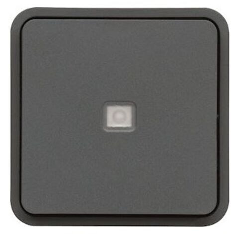 bouton poussoir lumineux no-nf 10a hager cubyko composable gris