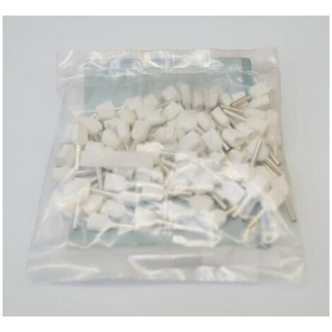 Embouts de cablage isolés blanc pour 2 fils de 0,5²x8mm (sachet de 100) KLAUKE (1/2)