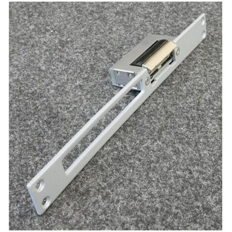 Gache symétrique 10/24V 67x21x28mm 2 temps 67mm inox + têtière inox 250x25x3mm CDVI (1/2)