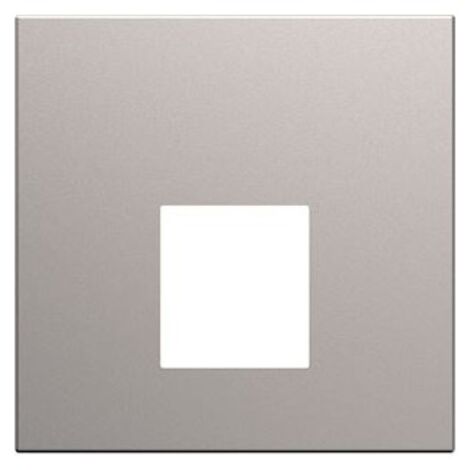 Enjoliveur prise réseau RJ45 1 poste 2 modules couleur gris titane série Gallery HAGER