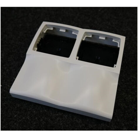 Support double blanc d'appareillage en saillie Legrand pour moulure ATA12/20x50 Ateha HAGER
