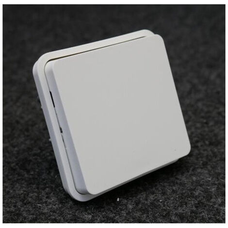 Mécanisme bouton poussoir 1O-1F enjoliveur blanc sans plaque associable IP55 Cubyko HAGER (1/2)