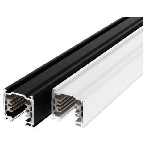 Rail alu noir 230V 16A 3680 W longueur 2000mm pour projecteur 3 allumages TRACK III SURFACE INDIGO
