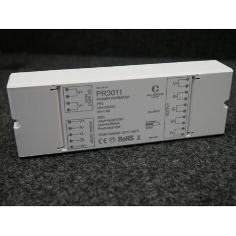 Répéteur de puissance 350mA 4 canaux RGBW 24Vcc compatible variateur 1-10V bouton poussoir ou DALI COLLINGWOOD (1/2)