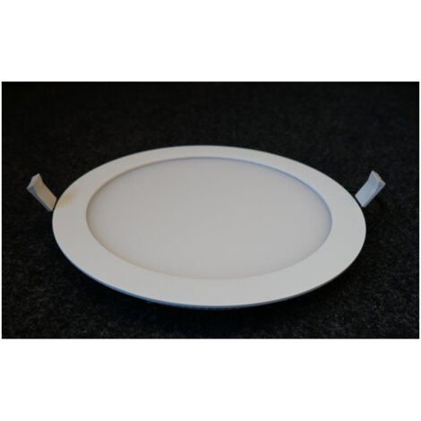 Plafonnier encastré LED 25W blanc ultra-plat fixe Ø 240mm 3000K 2080lm 115° alim 230V non-dimmable IK08 IP20 TF024 PANEL ECO P&L (1/2)