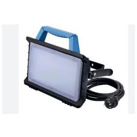Projecteur LED rechargeable 20W noir et bleu 290x234x68mm 5000K 1600lm 230V 110° IK08 étanche IP65 CLOUD 2 (1/3)