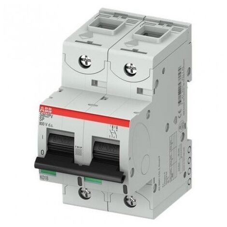 Disjoncteur 63A 2P 5KA spécial photovoltaïque tension DC S802PV-SP63 ABB G147135