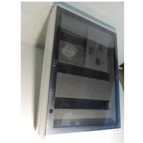 Coffret étanche 3x18 modules gris IP65 porte transparente avec barette terre 380x570x140mm 1SL2758A02 EUROPA ABB 153758