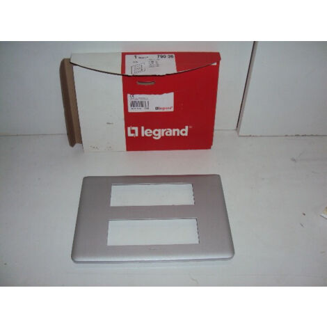 Plaque Horizontale Legrand Mosaic 2 X 6 Modules - Aluminium, 230V - Neuf Sous Blister (réf. 79036)