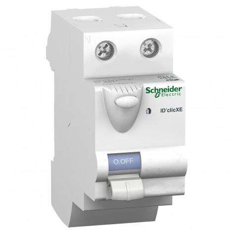 Schneider Electric – Interrupteur différentiel 40A 2P 30mA Type A – Embrochable pour installation rapide – Compatible avec répartiteur DISTRICLICK – 16158