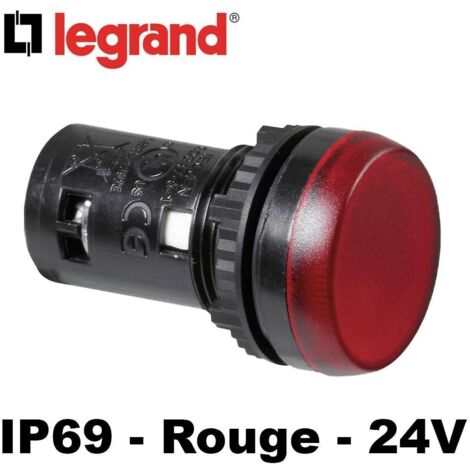 voyant monobloc - led intégrée - 24v - rouge - legrand osmoz 024601