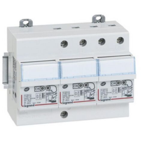 Parafoudre pour protection tableau de distribution avec protection intégrée type2 Imax 12kA/pôle 3P+N 2 modules LEGRAND 003973 (1/2)