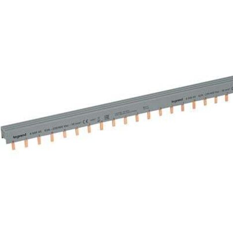 Peigne d'alimentation tétrapolaire HX³ traditionnel pour bornes à vis - longueur 56 modules maximum 14 appareils - 404945 - LEGRAND