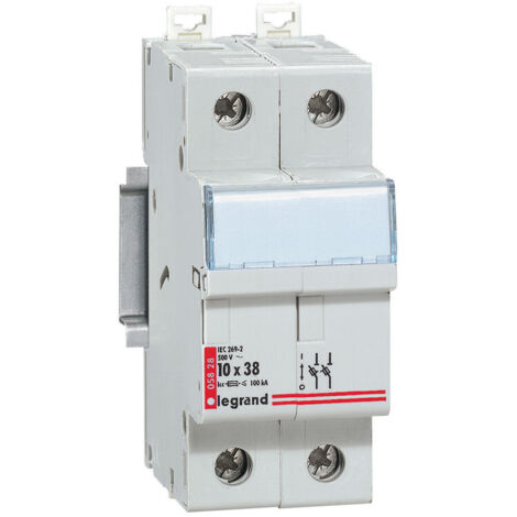 coupe circuit legrand - 2p - 400v - pour cartouche industrielle 10 x 38 (1/2)