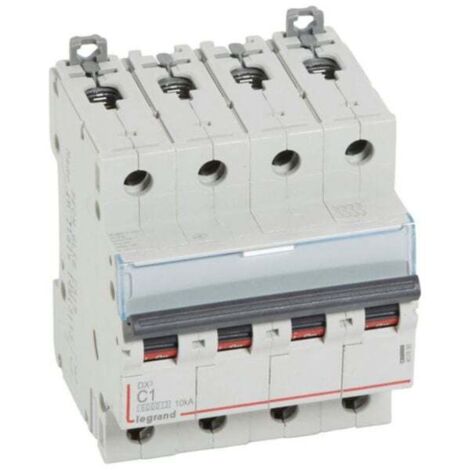 Disjoncteur DX³6000 10kA arrivée haute et départ bas à vis 4P 400V - 1A - courbe C - pour peigne HX³ traditionnel - LEGRAND